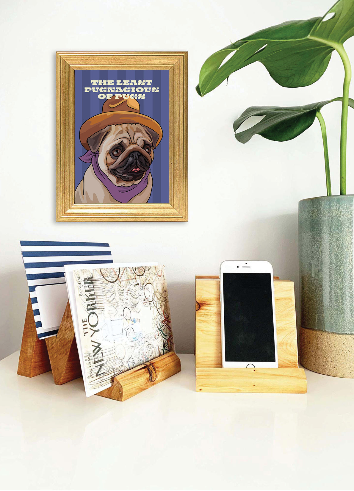 The Least Pugnacious of Pugs (Pug) Unframed Print