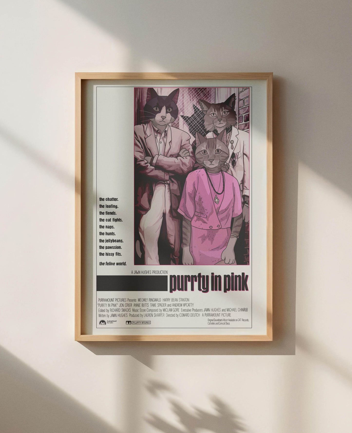 Purrty in Pink Unframed Print