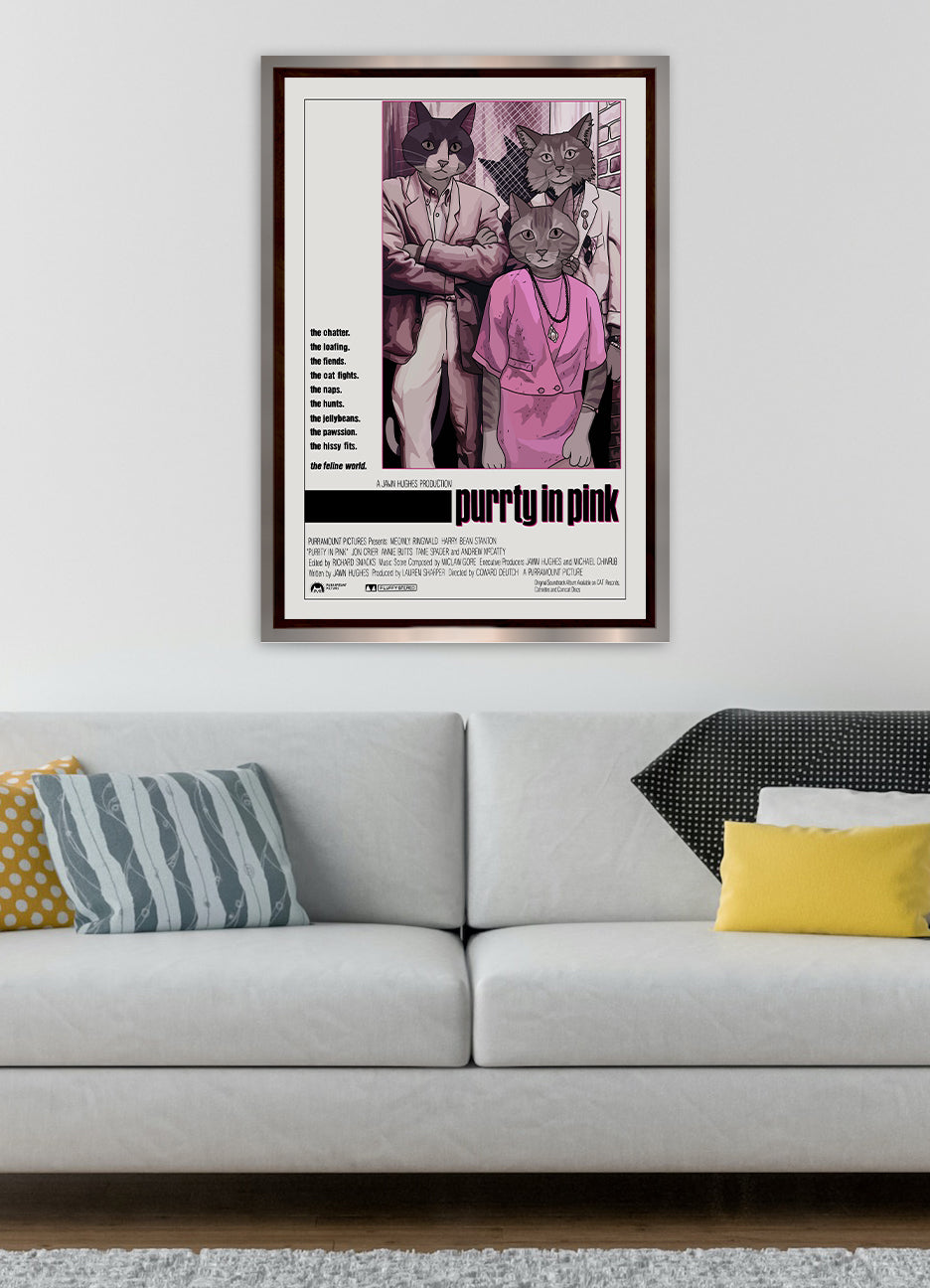 Purrty in Pink Unframed Print