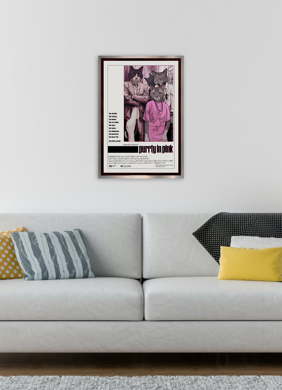 Purrty in Pink Unframed Print