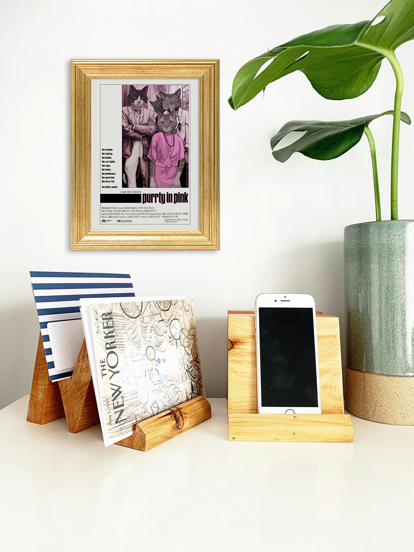 Purrty in Pink Unframed Print