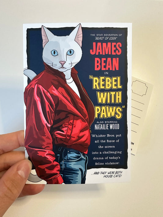 Rebel with Paws Postcard