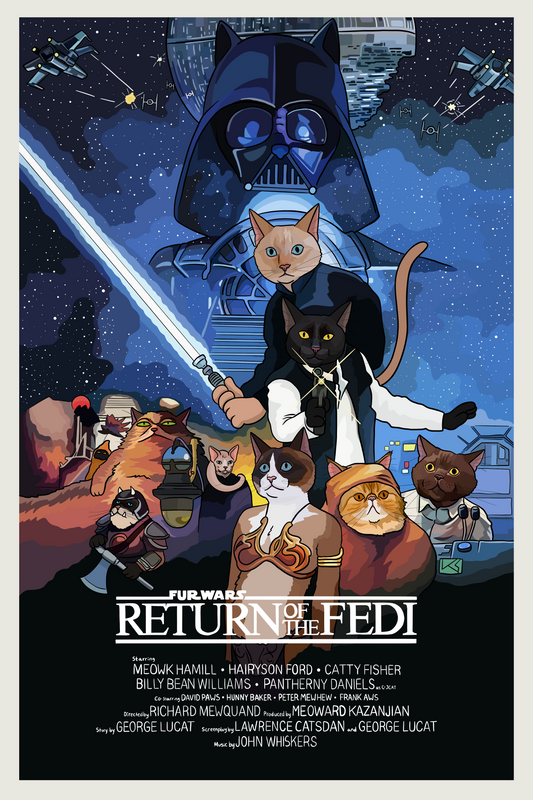 Fur Wars Return of the Fedi Unframed Print