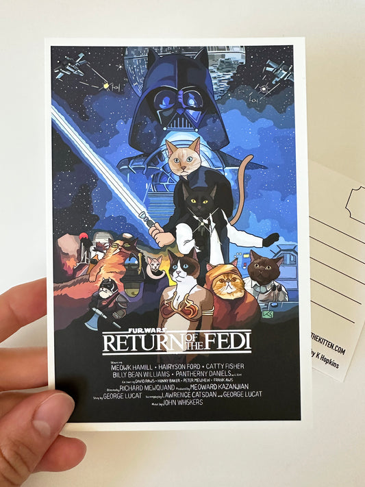 Fur Wars Return of the Fedi Postcard