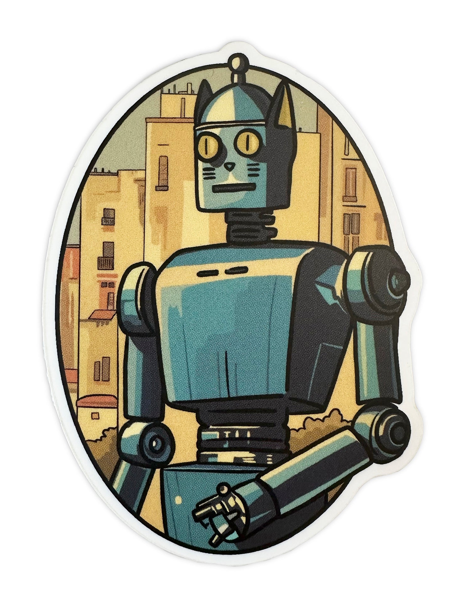 Robo-Cat 3" Vinyl Sticker