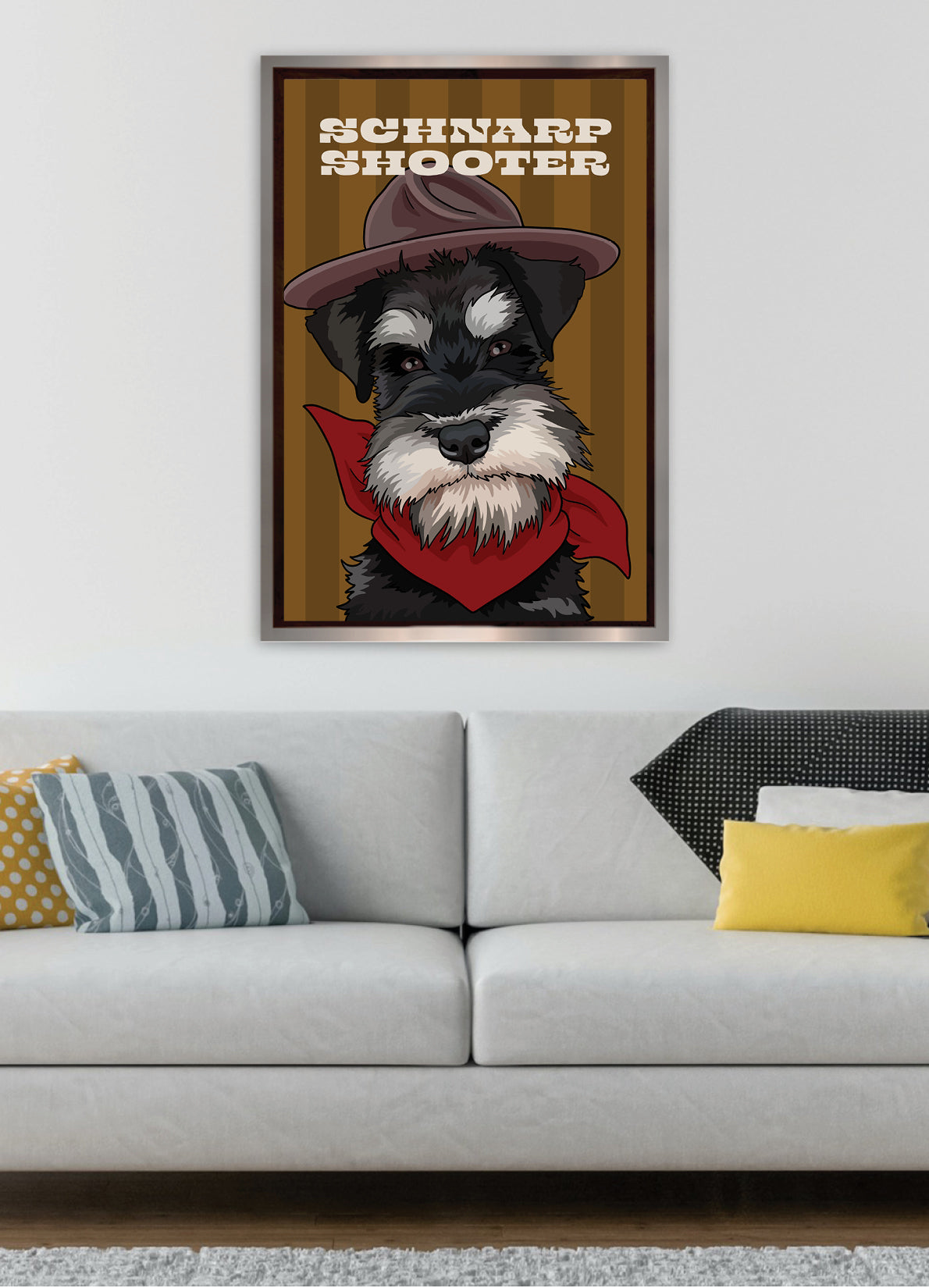 Schnarp Shooter (Schnauzer) Unframed Print