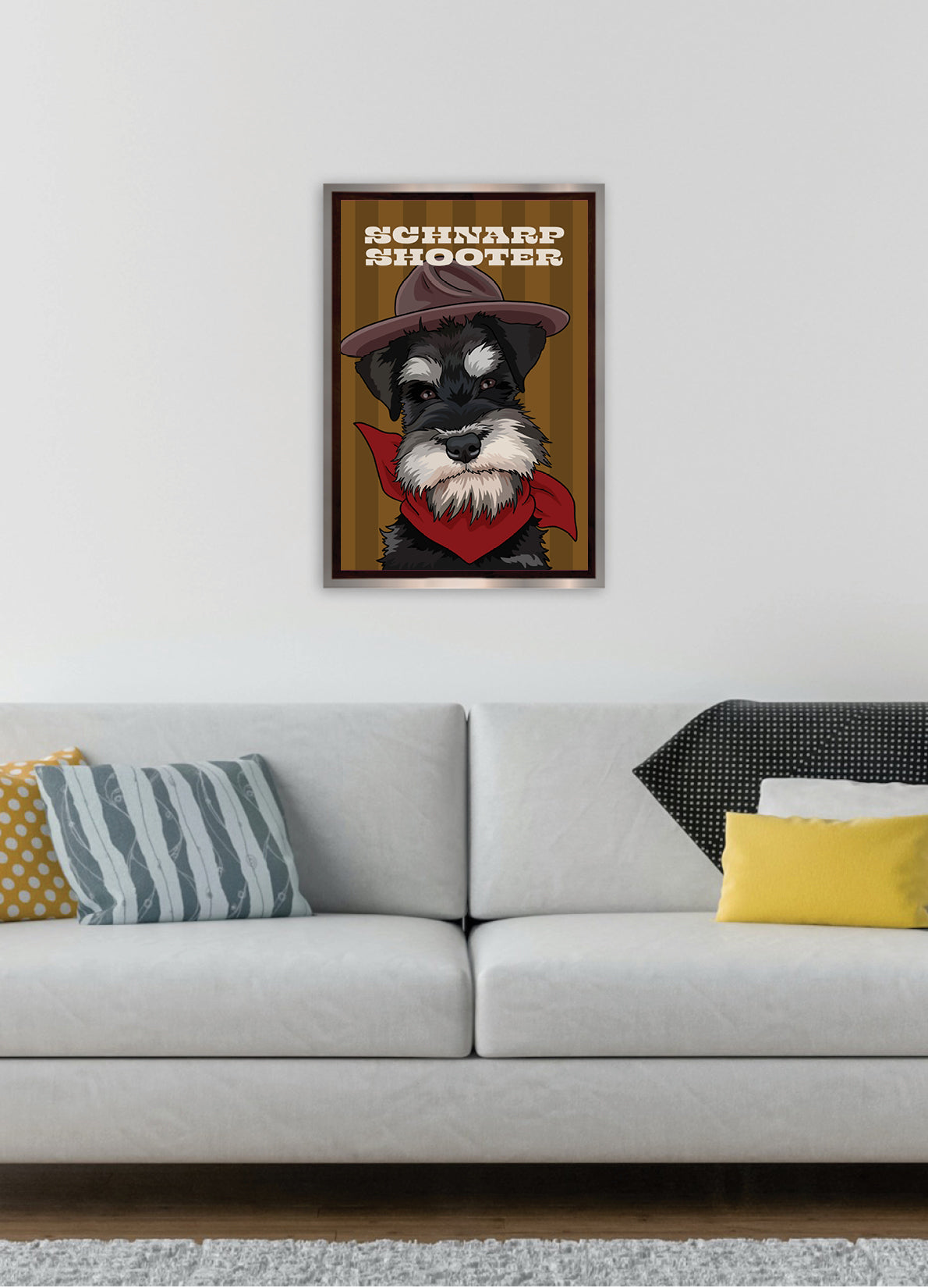 Schnarp Shooter (Schnauzer) Unframed Print
