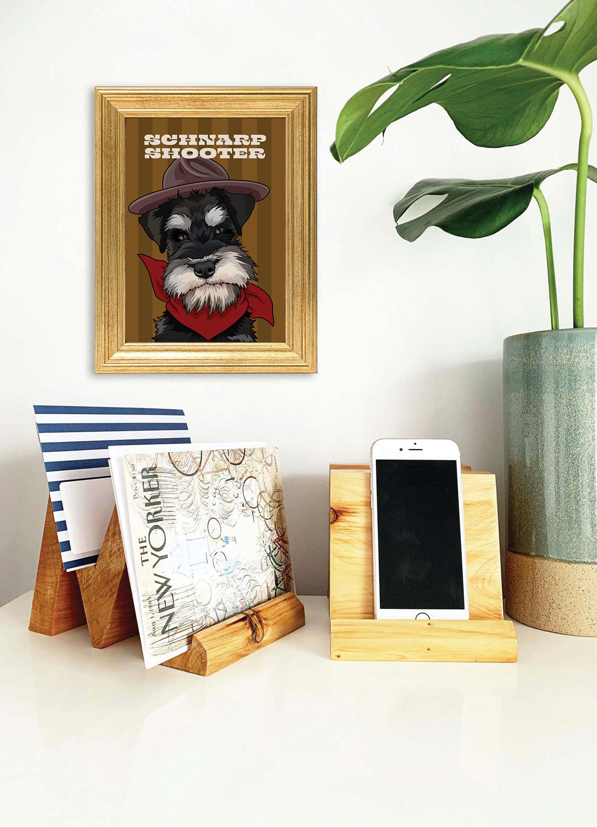 Schnarp Shooter (Schnauzer) Unframed Print