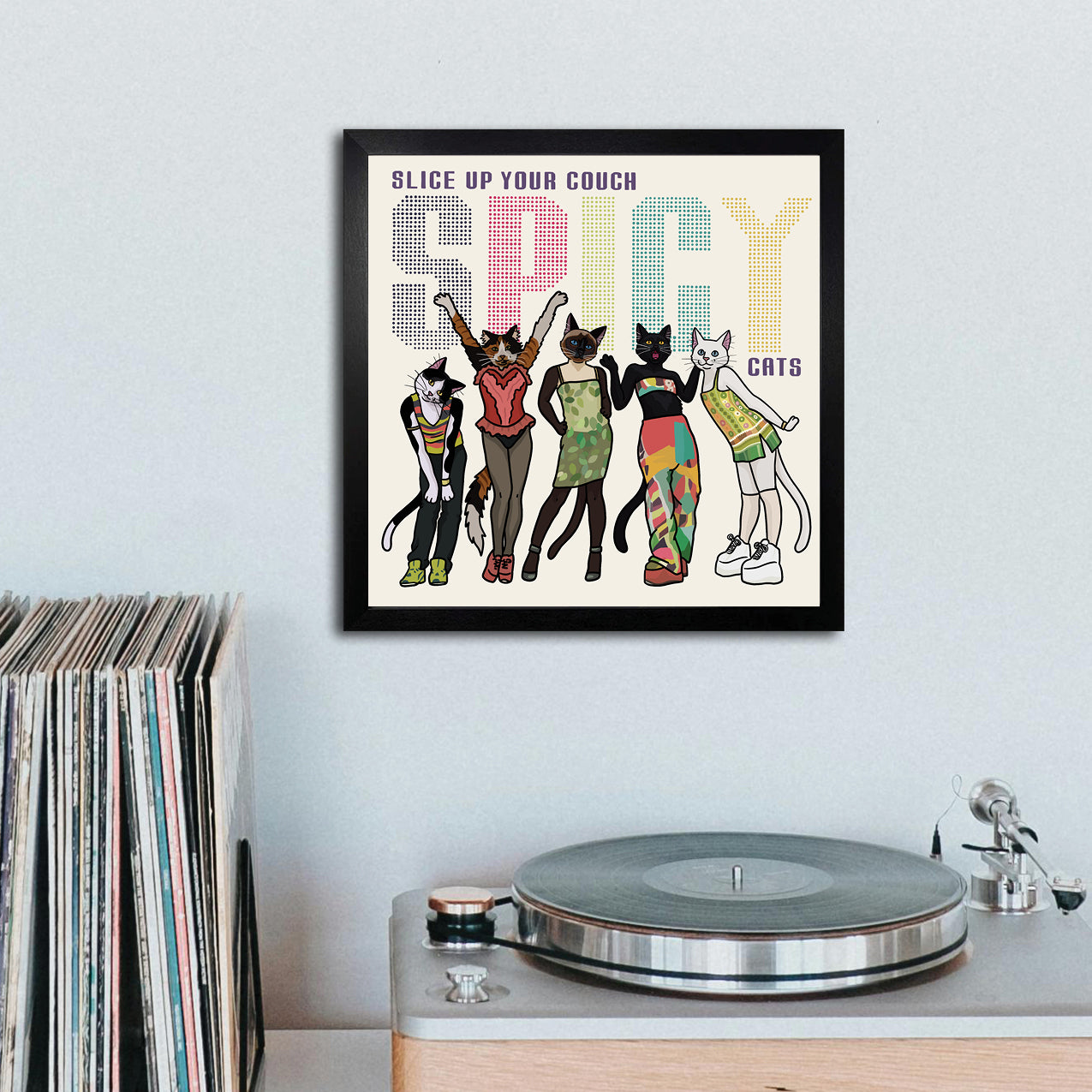 Spicy Cats Slice Up Your Couch Unframed Print