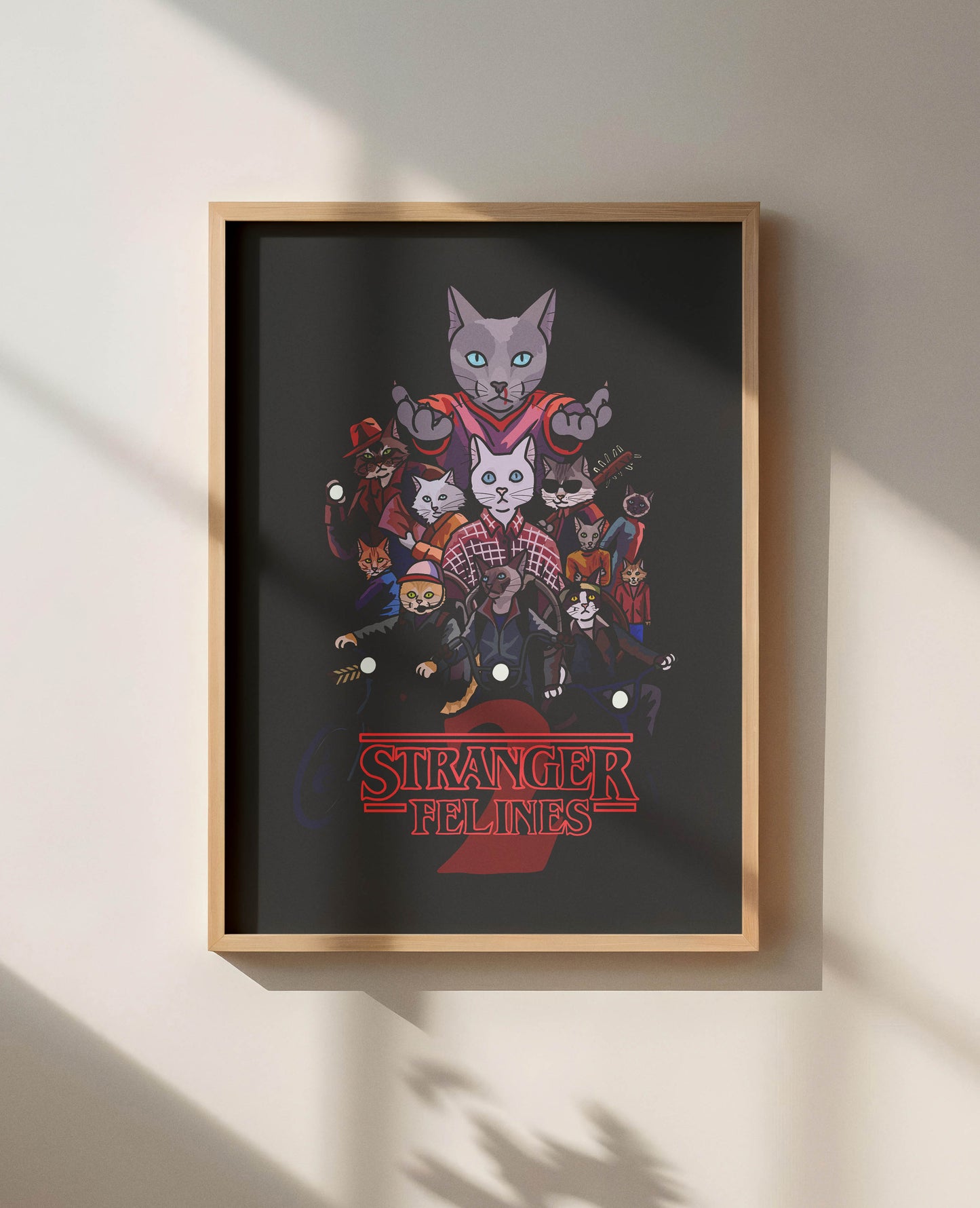 Stranger Felines Unframed Print