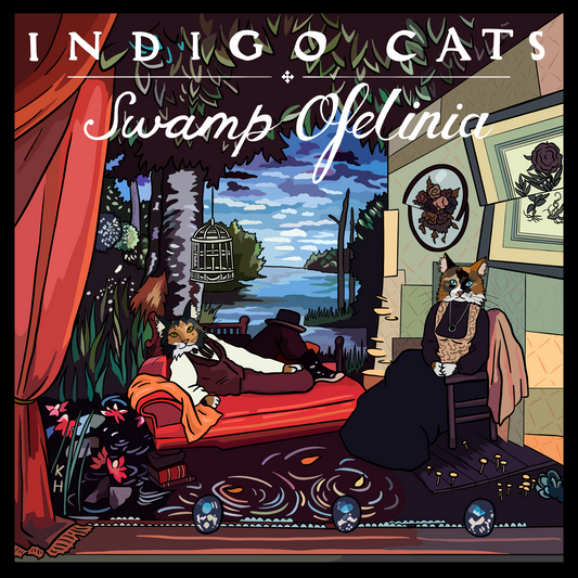 Indigo Cats Swamp Ofelinia Unframed Print