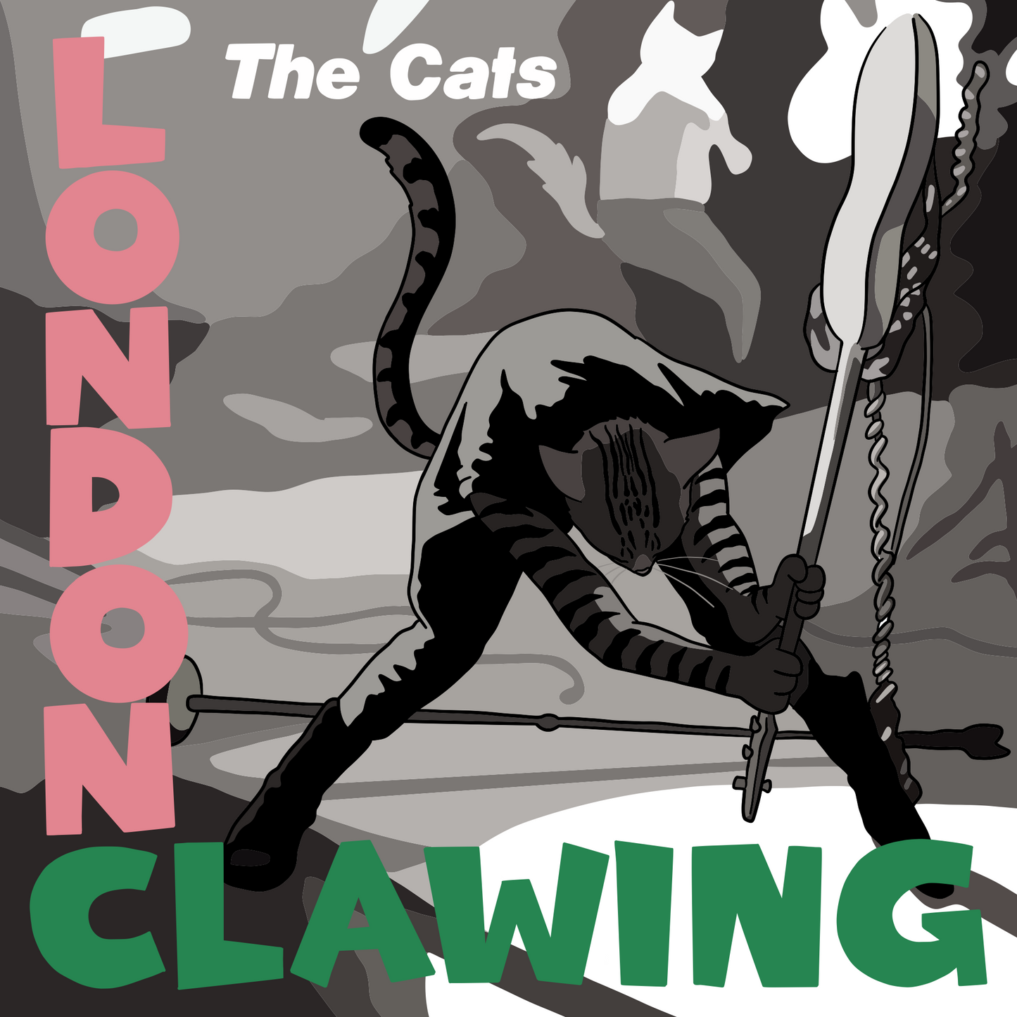 The Cats London Clawing Unframed Print