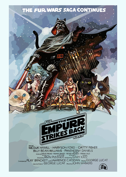 Fur Wars The Empurr Strikes Back Mini Print (5x7")