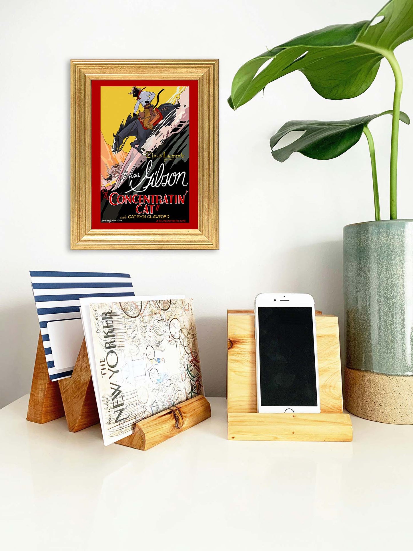 The Concentratin' Cat Unframed Print