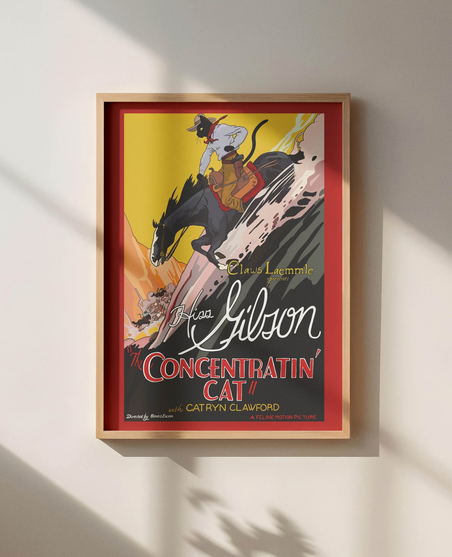 The Concentratin' Cat Unframed Print