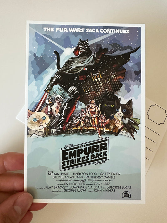 Fur Wars The Empurr Strikes Back Postcard