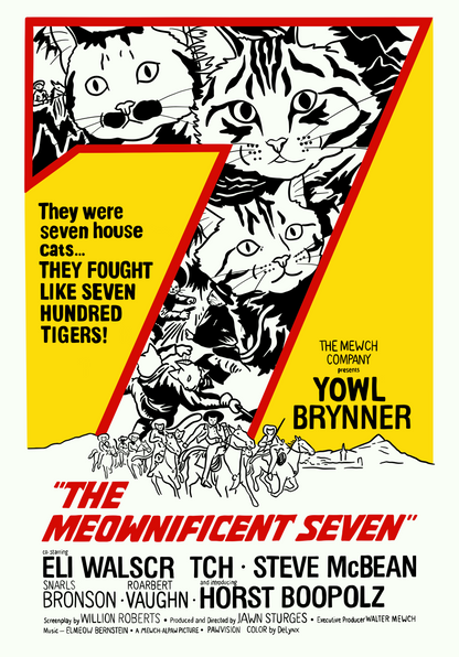The Meownificent Seven Unframed Print
