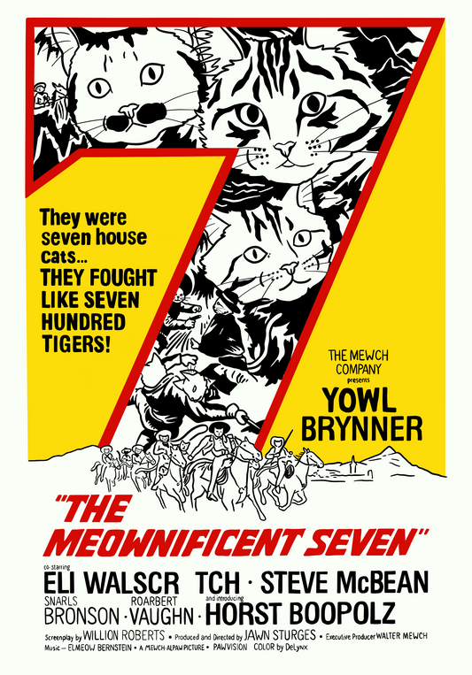 The Meownificent Seven Unframed Print