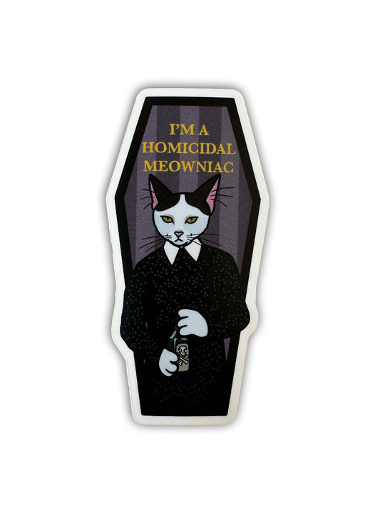 Homicidal Meowniac 3" Vinyl Sticker