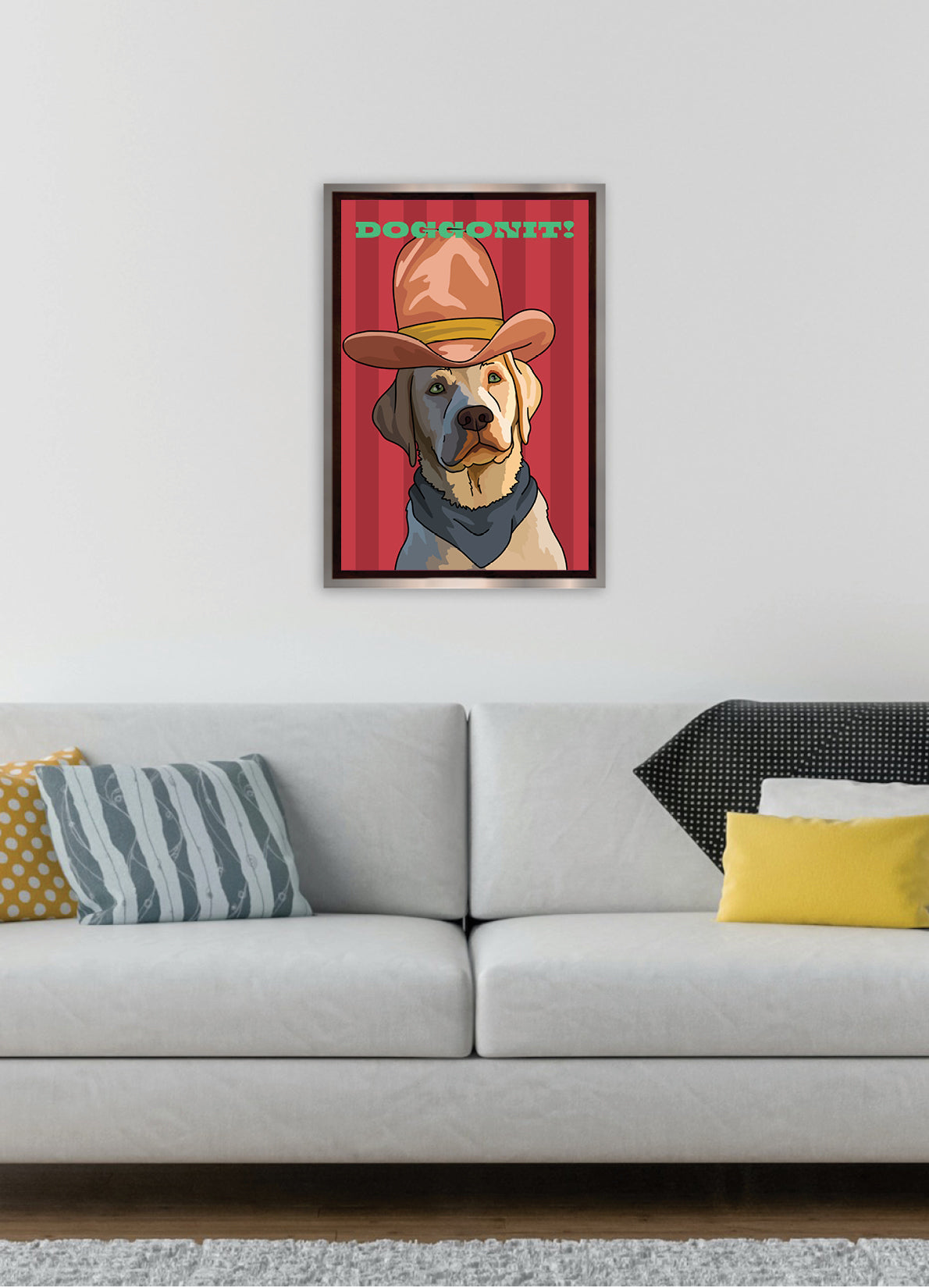 Doggonit (Yellow Labrodore) Unframed Print
