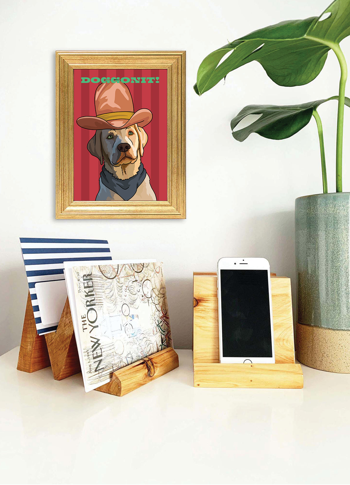 Doggonit (Yellow Labrodore) Unframed Print
