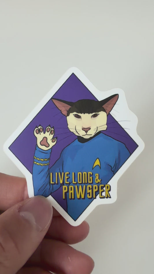 Live Long and Pawsper 3" Vinyl Sticker